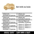 thumbnail image 2 of Cute Truck with Flowers Wood Mini Charms Shapes DIY Craft Jewelry - No Hole - 12mm (26pcs), 2 of 7