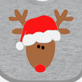 thumbnail image 4 of Inktastic Christmas Cute Reindeer in Santa Hat Boys or Girls Baby Bib, 4 of 4