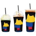thumbnail image 1 of Colombia Map Flag Coffee Sleeve Cups,Reusable 3 Pack Neoprene Cup Sleeve Set for 16-32oz Cold Drinks Beverages, 1 of 8
