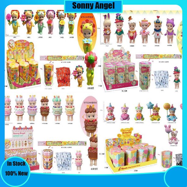 Caja ciega de Sonny Angel, serie de flores, casa de dulces, figuras de Anime de frutas y verduras, adornos, regalo de Navidad y Halloween