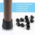thumbnail image 5 of REGALWOVEN Rubber Leg Cap End Tip Furniture Feet Protector 30mm 1 1/8" Inner Dia 2Pcs, 5 of 7