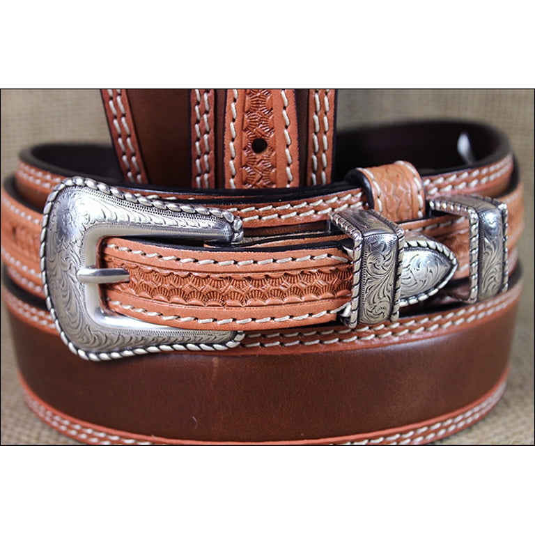 3D D2041-34 Mens Western Ranger Leather Overlay Stitched  display picture 1