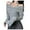Grey, variant on TINZ Women's Winter Off Shoulder Knit Sweater Long Sleeve Slim Fit Crop Top Pullover Snapped Hoodie Cute Sweaters Soft Sweater