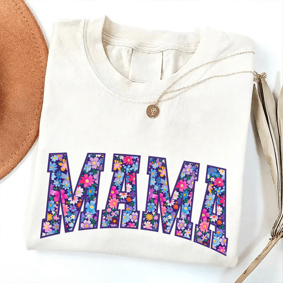 Floral Mama Graphic Tee – Cute Flower Mom Shirt
