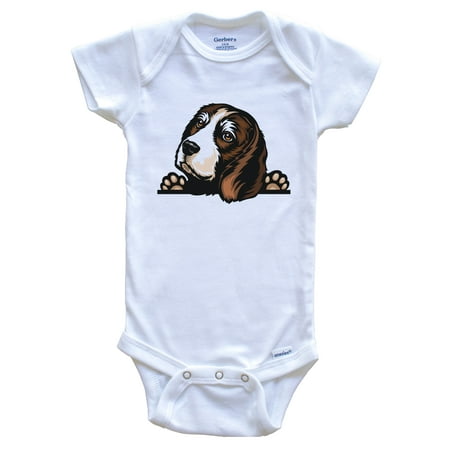 

Beagle Dog Breed Cute One Piece Baby Bodysuit v2 0-3 months white