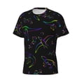 thumbnail image 3 of Yiaed Dinosaur Print Mens Short Sleeve Tight Fit T-Shirt, Crewneck Casual Tee-Large, 3 of 5