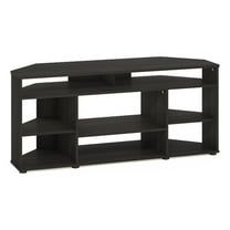 Pemberly Row Contemporary Corner TV Stand TV up to 55 Inches in Espresso
