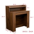 thumbnail image 4 of JOYSOURCE 20"-100" Extendable Dining Table with Storage Sideboard for 6-10 Person, Extra Long Transformer Table, Modern Multifunctional Conference Meeting Table with Extension Leaves Holder, Walnut, 4 of 8