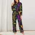 thumbnail image 2 of Sigee Neon Bar Drinks for Women’s Pajama Sets Long-Sleeved Pjs Sets for Women 2 piece Sleepwear-XX-Large, 2 of 7