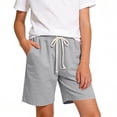 thumbnail image 4 of ITSAME Shorts for Boys Girls, Elastic Waist Loose Fit Knitting Cotton Summer Comfort Casual Shorts Gray Size 5-6, 4 of 6