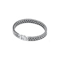 thumbnail image 2 of KUZZOI 0.39" Men 925 Sterling Silver Twisted Curb Bracelet 6.69-8.27 inch, 2 of 6
