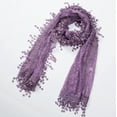 thumbnail image 4 of OC Fashion & Co Lightweight Feminine Teardrop Fringe Vintage Lace Scarf Mesh Crochet Tassel Scarfs for Women, 4 of 4