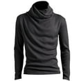 thumbnail image 2 of T-shirt Slim à Manches Longues avec Col en Tas de Couleur Unie, 2 of 8