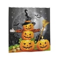 thumbnail image 2 of Rideau de Douche HD Imperméable Sans Perçage Rideau de Séparation de Salle de Bain Imprimé d'Halloween, 2 of 7