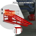 thumbnail image 6 of Witaxima 2 Pack Hydraulic Car Ramps 5T 11000lbs Low Profile Vehicle Lift Service Ramps with Safety Valve, 3-Level Height Adjustment, Red Steel Construction for Truck/Trailer/Garage, 6 of 9