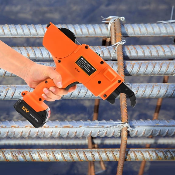 8-34mm Tying Range Automatic Handheld Rebar Tying Tool Orange Plastic&Steel Rebar Tying Machine with Winding Reel