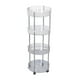 thumbnail image 2 of Estante de cuatro niveles para cocina, baño, sala de estar, estante de almacenamiento de piso, gabinete de almacenamiento transparente de múltiples capas, carrito móvil, estante de plástico, 2 of 6