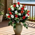 thumbnail image 6 of Artificial Cemetery Flowers, Gravesite Decoration Roses, Memorial Bouquets with Cemetery Vase, Vibrant and Long-Lasting Colors F ZZyuan, 6 of 6