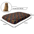 thumbnail image 2 of Geometric Pet Bed, Windows Glass Inspired Rainbow Colored Image with Flowers Like Art Print, Chew Resistant Pad for Dogs and Cats Cushion with Removable Cover, 24" x 39", Multicolor, by Ambesonne, 2 of 4