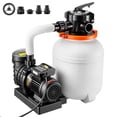 thumbnail image 1 of KFFKFF 12 in Sand Filter Pump for Above Ground Pool, 0.33 HP 3000 GPH, Swimming Pool Sand Filter Pump with Pre-Assembled Core & Leak-Resistant Design, 6-Way Valve, 1 of 9