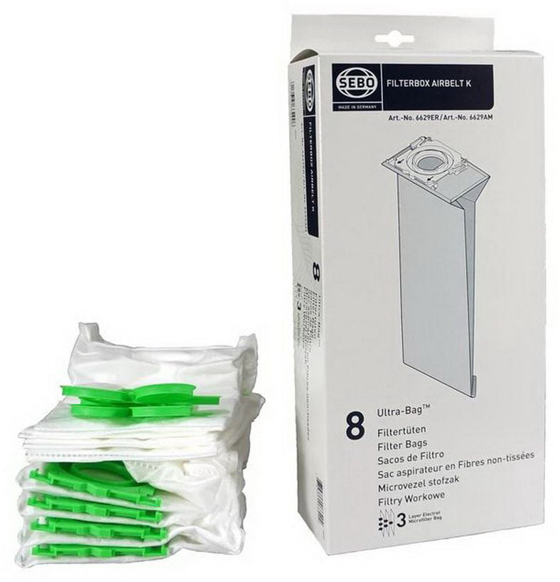 10 Sebo 6629AM K Series Canister Vacuum Cleaner Bags for K2 and K3 Canister Mod 