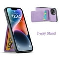 thumbnail image 2 of Dteck iPhone 13 Wallet Case for Women and Men ,PU Leather Flip Folio Phone Cover with Credit Card Holder Stand Compatible with iPhone 13,Purple, 2 of 5