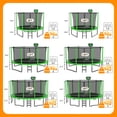thumbnail image 4 of DeepRoar 2026 Upgraded 8FT 10FT 12FT 14FT 15FT 16FT Outdoor Trampolinefor Kids, Big Trampolinewith Basketball Hoop, Lights and Sprinkler, Heavy Duty Trampoline1500LBS, Easy to Install, 4 of 5