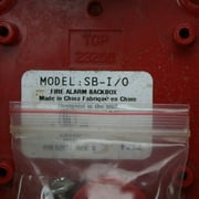 Fire Lite Alarms SB-I/O Red Fire Alarm Indoor/Outdoor Polycarbonate Surface Mount Back Box