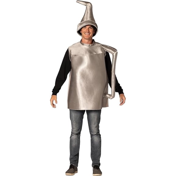 Oil Can the Tin Man Halloween Costume, Silver, Adult Men's One Size, R1284-OS