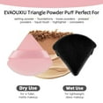 thumbnail image 5 of 2 Pcs UniVerse Triangle Powder Puff for Face Powder, Soft Plush Setting Powder Puff, Velour Cosmetic Foundation Blender Sponge Beauty Makeup Tools (Black&Pink), 5 of 13