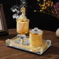 thumbnail image 2 of Arabian Styles Glass Incenses Burners Set with Tray and Tongs For Living Space, 2 of 11