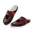 thumbnail image 2 of Picia Red And White Screaming Demon Skull for Women's Lamb-hug Comfy Fleece House Slippers Memory Foam, Slip-on House Shoes Indoor Outdoor-40/41, 2 of 7