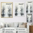 thumbnail image 4 of Designart "Enigmatic Forest In Monochrome I" Tree Monochrome Floater Framed Wall Art Living Room, 4 of 5