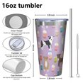 thumbnail image 4 of 16oz Tumblers Boxer Dog Pitbull Terriers Dog and Drinks Stainless Steel Vacuum Insulated Double Wall Travel Tumbler Cups Mug with Lid and Straw,Cleaning Brush for Coffee,Tea, 4 of 4