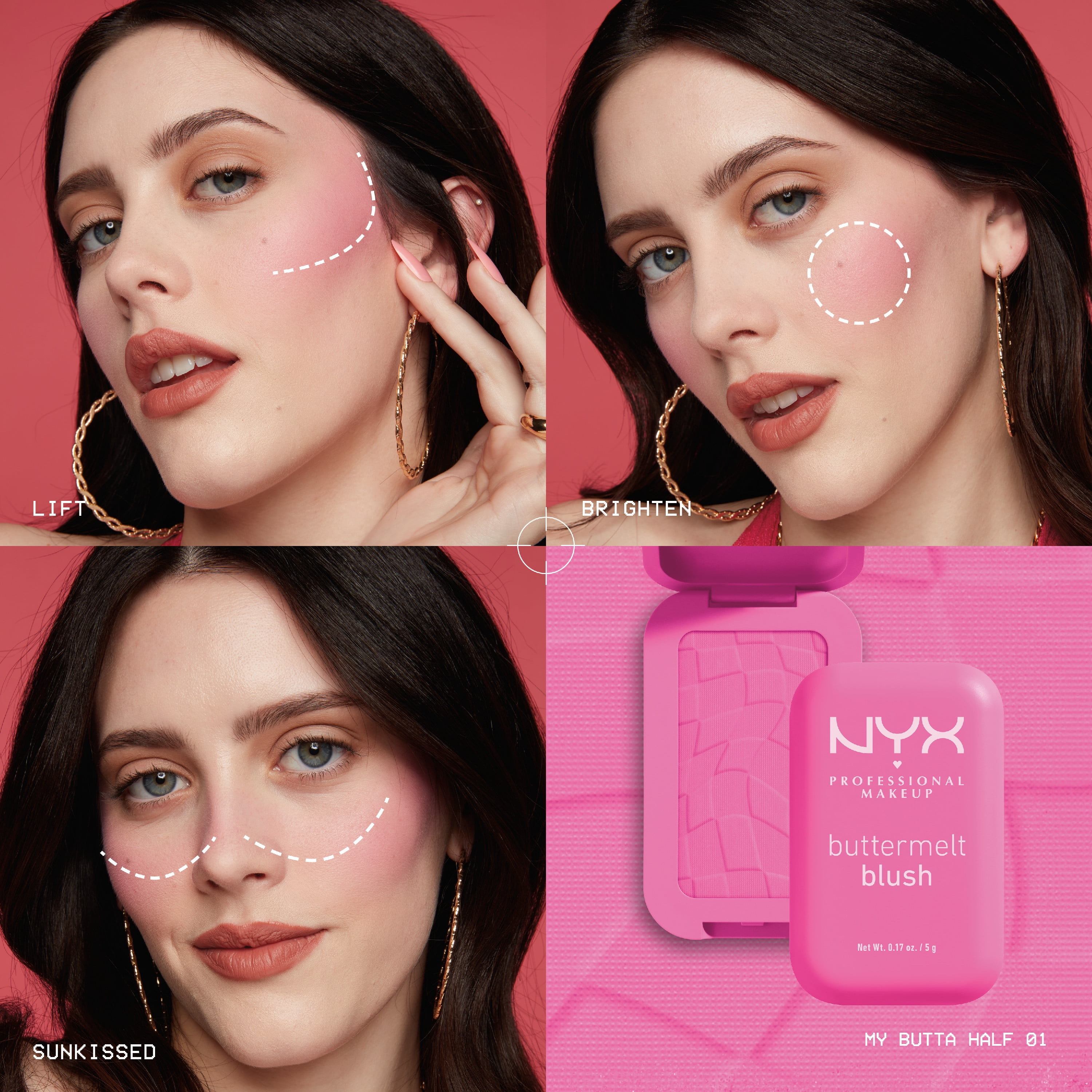 NYX Professional Makeup Buttermelt Powder Blush, Getting Butta