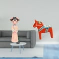thumbnail image 2 of Estatua y figura de resina de niña tradicional china, escultura en miniatura coleccionable para dormitorio, oficina, estantería, decoración de entrada, 2 of 8