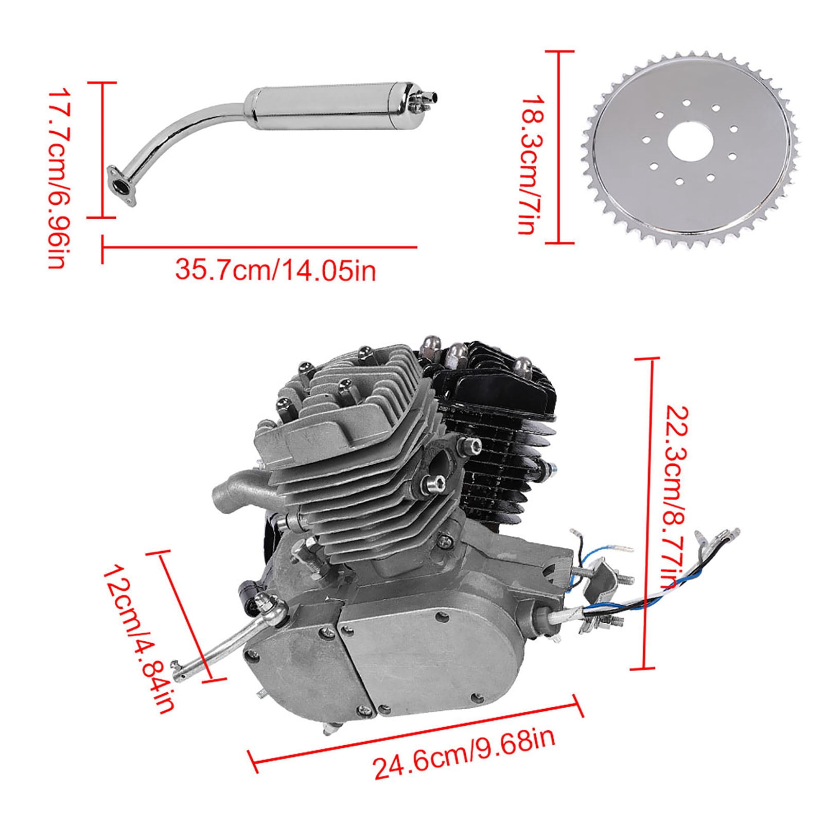 50CC Velo a Moteur 2 Temps Velo a Essence a Moteur a Essence 2 Temps Walmart