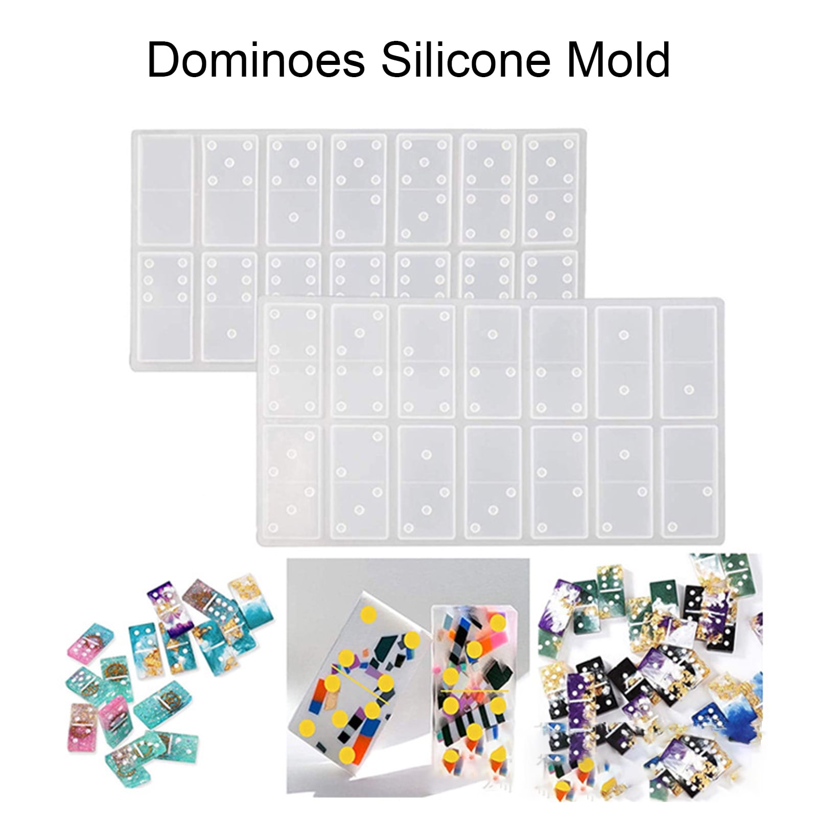 Hesroicy Decorative Casting Mold No Odor Flexible High Toughness Domino  Mold for Relaxing