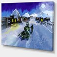 thumbnail image 2 of Route d'Hiver et Ciel Nocturne - Impression sur Toile Paysage Extra Large, 2 of 4