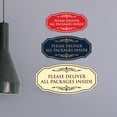 thumbnail image 4 of Signs ByLITA Victorian Please Deliver All Packages Inside Durable ABS Plastic | Laser Engraved | Easy Installation | Elegant Design Sign (Black /Gold) - Small, 4 of 8