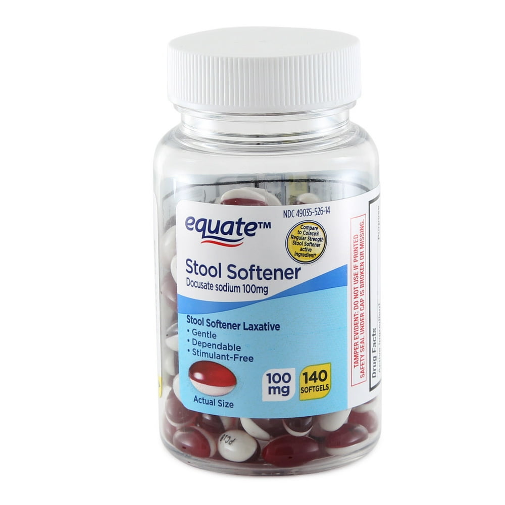 Equate Stool Softener Laxative Softgels for Constipation, 140 Count