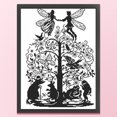 thumbnail image 1 of Cuadros Decorativos Bordado parcial Hilo de algodón ecológico 11CT Impreso Thumbelina Punto de cruz (RA063) Wdftyju embutido en tela, 1 of 9
