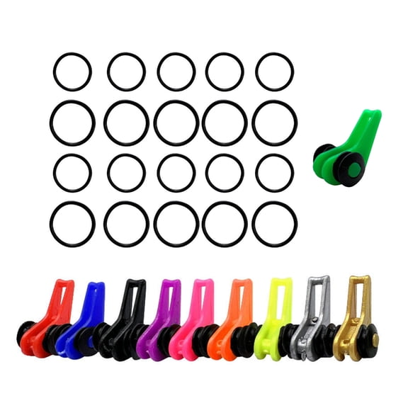 SIEYIO 10Pcs/set Plastic Fishing Rod Hook Keeper Lures Baits Hanger for Safety Holder