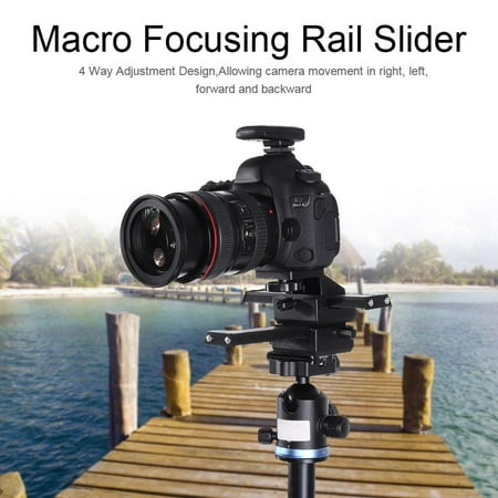 Macro Focusing Rail - Fdit 4 Way Macro Focusing Rail Slider with 1/4 Mounting Screw for Close-up Shooting, Macro Focusing Slider, Close-up Shooting Slider