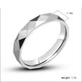 thumbnail image 2 of PAURO Women Men Titanium Steel Rings Rhombus Multi-faceted Wedding Band Fidget Rings 4.5mm Silver 5, 2 of 4