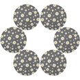 thumbnail image 3 of Coolnut Daisy Flower Dinner Mat, 15.4'' Round Placemat, Table, Non-Slip and Durable, Easy to Clean Home Decor, 3 of 7
