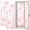 Color 3, variant on Pink 2 Pcs School Locker Magnetic Wallpaper for Girls 12" x 36" Flamingo Tropical Floral Soft Pink Watercolor Style Botanical Foliage Reusable Removable Locker Accessories Back to School Supplies