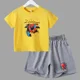 thumbnail image 4 of Conjunto de 2 piezas de camiseta y pantalones cortos deportivos para niños de Marvel Spider-Man, conjunto de verano para bebés de 3 a 12 años, ropa de marca de dibujos animados para niños, 4 of 5