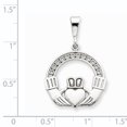 thumbnail image 2 of 14K White Gold Claddagh Pendant, 2 of 2