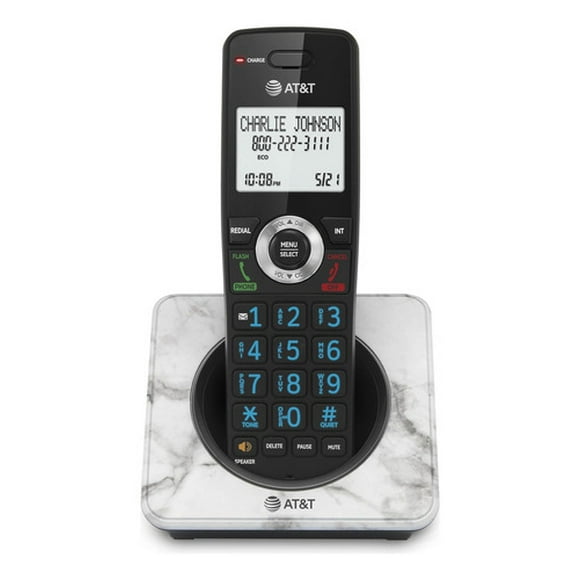 Telefono Inalambrico At&t Gl2101-1m Con Bloqueo Color Marmol Color Blanco